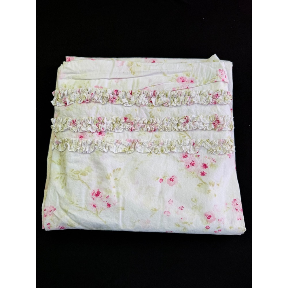 Simply Shabby Chic Cherry Blossom RUFFLES Vintage Shower Curtain French Country